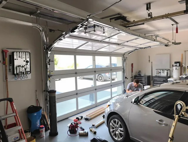 Garage door noise reduction service by Castle Rock Garage Door Repair in Castle Rock