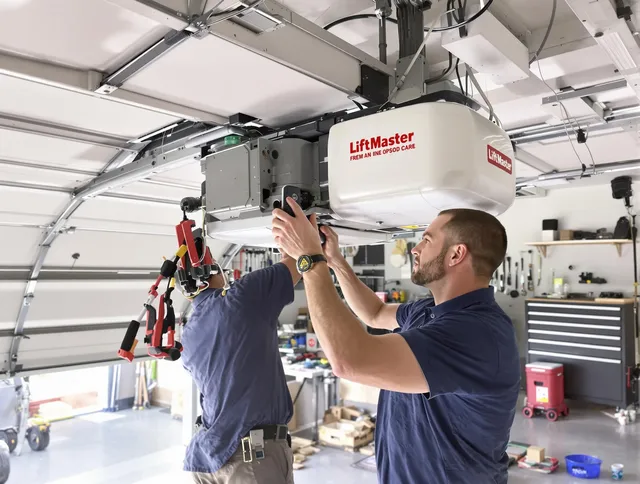 Castle Rock Garage Door Repair technician performing advanced diagnostics on garage opener in Castle Rock