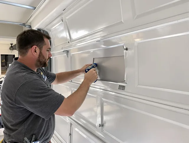 Garage door panel repair by Castle Rock Garage Door Repair in Castle Rock