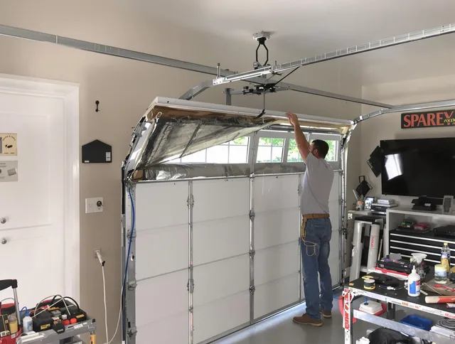 Garage door section replacement by Castle Rock Garage Door Repair in Castle Rock